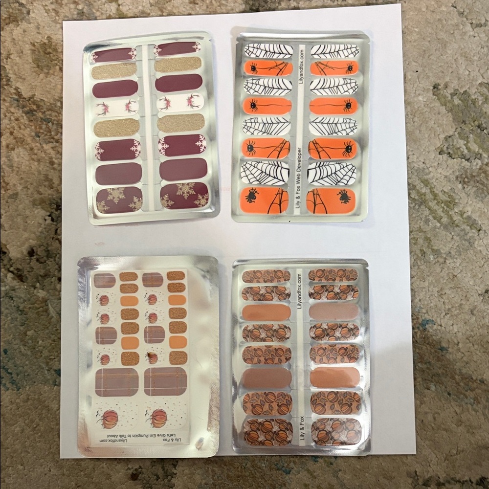 Halloween and Floral Nail Wraps Set